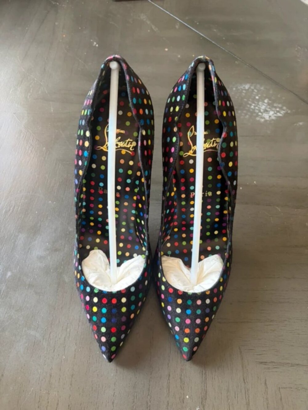 Christian Louboutin Polka Dot pointed toe pumps